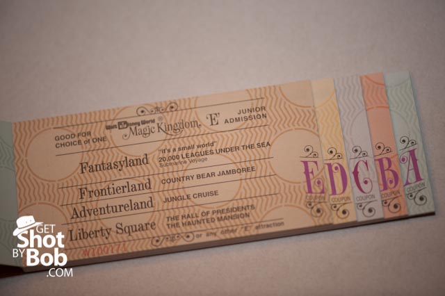 201202150001 Original Disney World Ticket Book